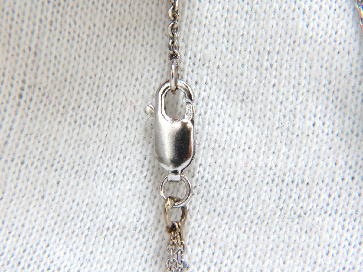5.00ct diamonds earrings & necklace matching suite 18kt g/vs diamond shaped *v
