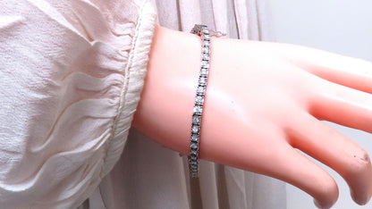 2.40ct natural round diamonds bracelet 14kt gold 12467 *v