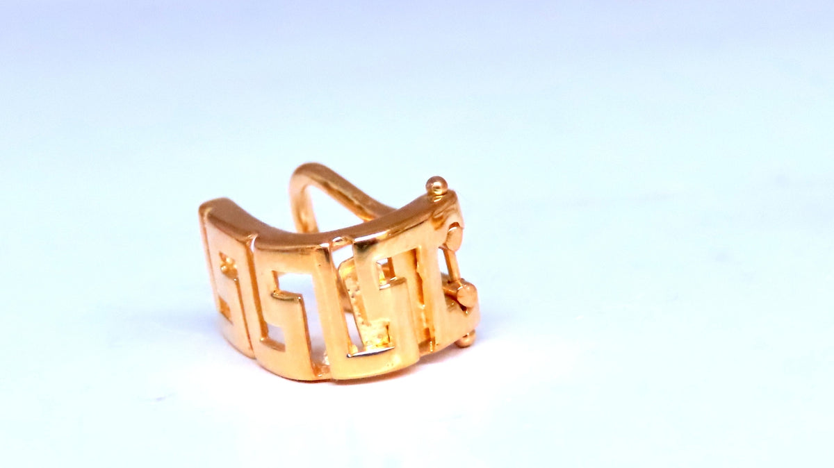 Greek Iconic Semi Hoop Earrings 14kt 12495 *v
