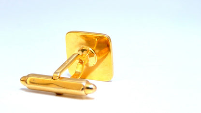 14kt stripe and staggered retro cufflinks *v