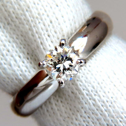 GIA Certified .51ct natural round cut diamond solitaire ring platinum G/Vs *v