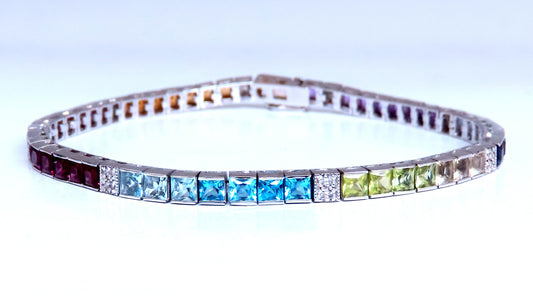7ct semi-precious stones bracelet 14kt 12469 *v