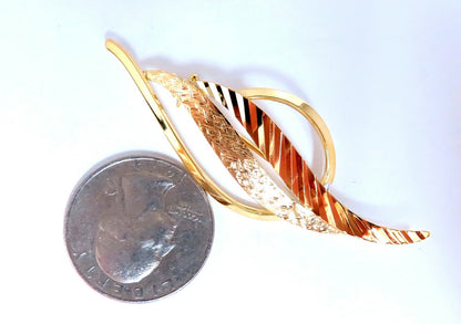 Leaf Pin 14kt *v