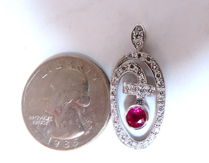 1.00ct Natural Ruby Diamonds Iconic Pendant 14kt *v