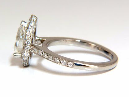 GIA Certified 1.15ct Pear Shape diamond ring 1.00ct. round accents platinum *v