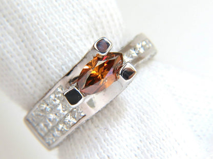 GIA NATURAL FANCY ORANGE BROWN 2.05CT DIAMOND RING 14KT TENSION FLOAT 10064 *v