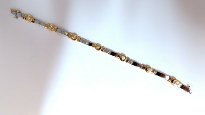 1.50 carat natural round diamond bezel flush set Diamond bracelet 14kt *v