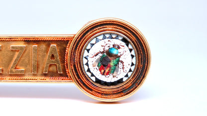 Vintage Venezia Oietra Dura Bug Pin 18kt *v
