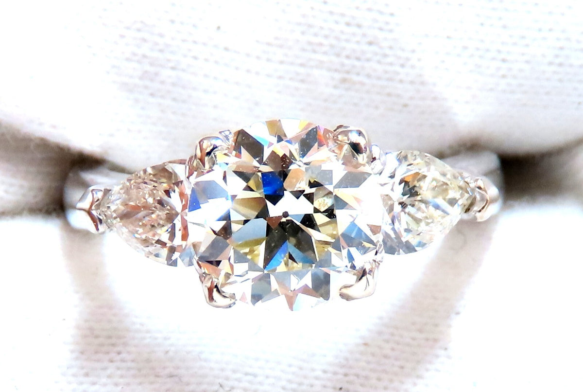 GIA Certified 1.91ct Natural European Cut Diamond Ring 14kt *v