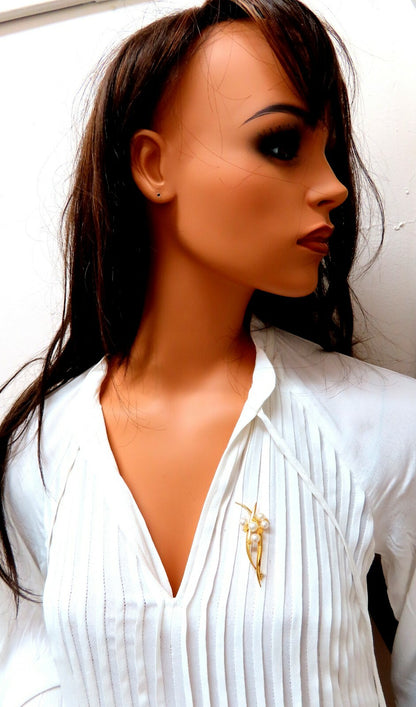 Akoya Pearls 14 Karat Gold Pin *v