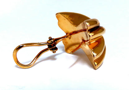 14kt Gold Raised X Clip Earrings *v
