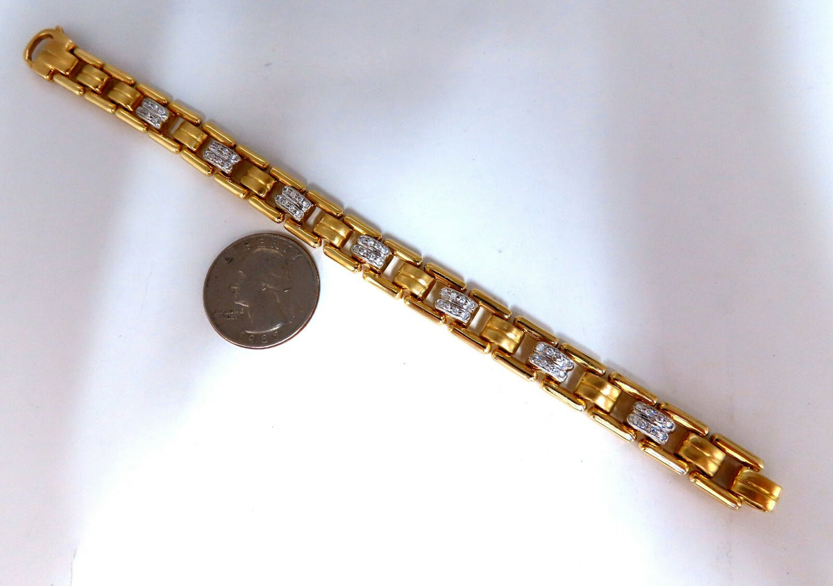 .80ct Natural Masculine Mod Durable Hinged Bracelet 14 Karat *v