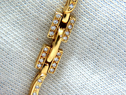 18kt Diamonds Bead set Vine bracelet 1.30ct *v