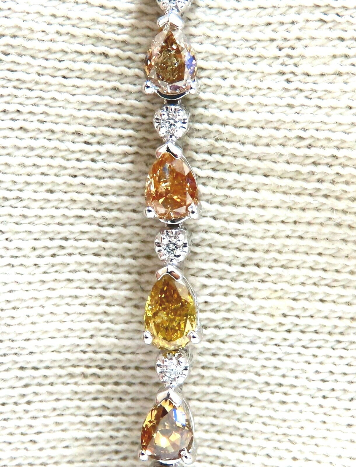 5.02ct Natural Fancy Multicolor Diamond Tennis Bracelet 14kt *v