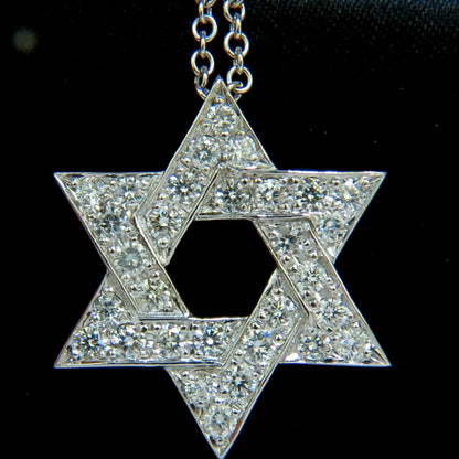 3.01CT ROUND DIAMOND STAR PENDANT BEAD SET 14KT G VS *v