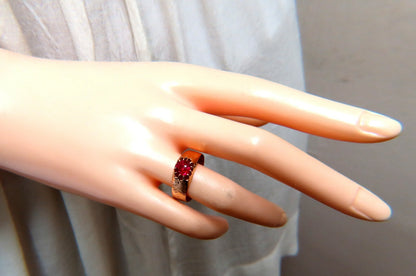 2ct Lab Ruby Vintage European Ring 14kt gold *v