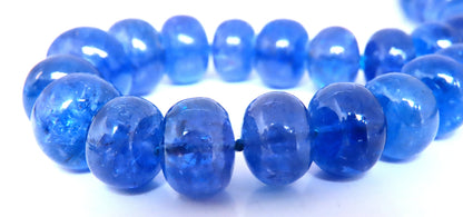 GIA Certified Natural Tanzanite Bead Necklace 12417 *v