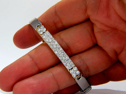 designer bangle bracelet 18kt 1.50ct. natural diamonds two toned mod *v