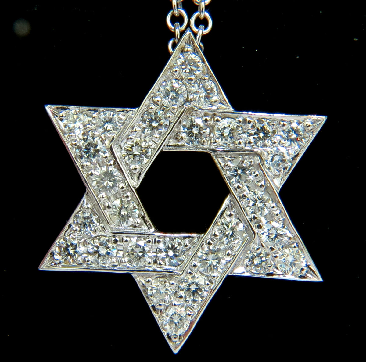 3.01CT ROUND DIAMOND STAR PENDANT BEAD SET 14KT G VS *v