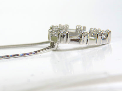 1.10CT DIAMONDS HEART PENDANT 14kt G VS 19'' 20X18MM *v