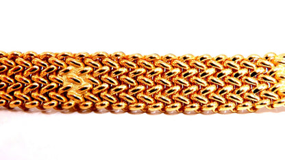 Ribbon Wrap Heavy Tight Cable Linked Ruby Diamond Necklace 14k 105 Gram *v