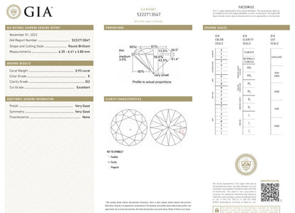 GIA Certified .93ct Natural Diamond Ring Mens Deco Prime 14kt *v