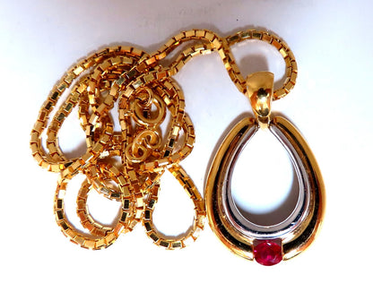 .40ct Natural Ruby Necklace 18kt  *v