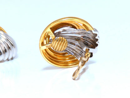 18Kt Gold Prime Classic Knocker Clip Earrings Pierce-less *v