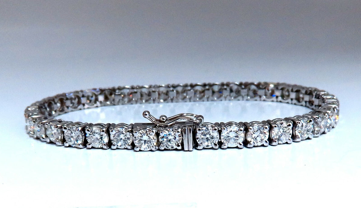 11.45ct Natural Diamonds Tennis Bracelet 14kt Gold Classic Riviera *v