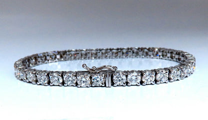 11.45ct Natural Diamonds Tennis Bracelet 14kt Gold Classic Riviera *v