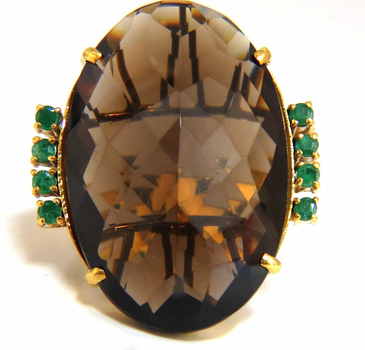 38.30ct Natural Oval Gypsy Topaz Ring 14kt gold *v
