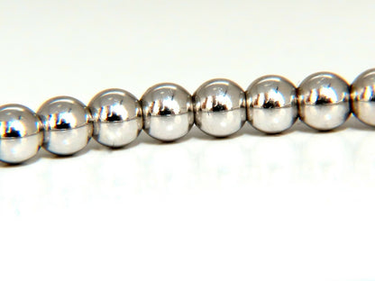 .24ct natural round Accordion Expandable Bead Link Slip On Bracelet 14 Karat *v