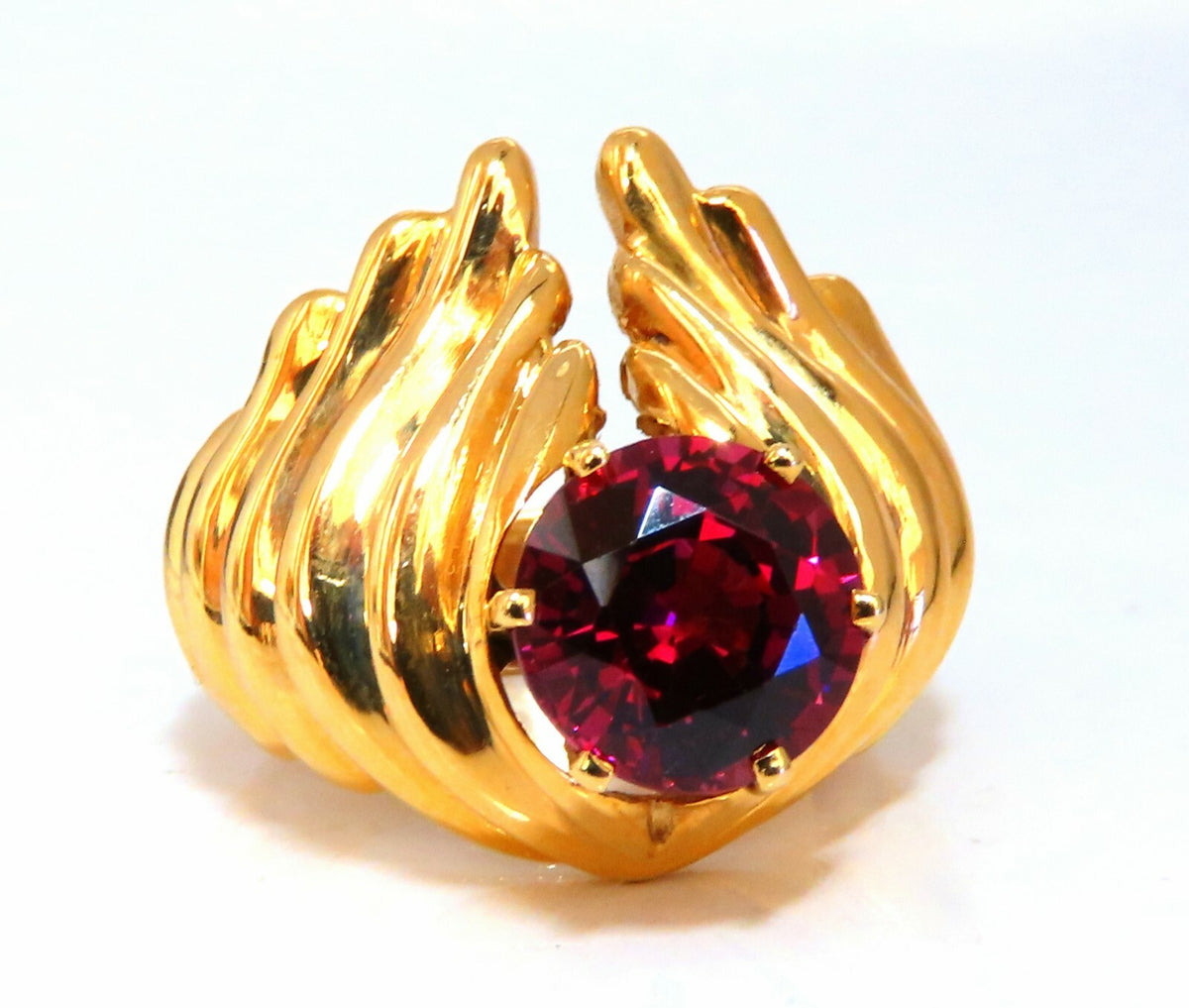 2.02ct Natural Tourmaline Solitaire Ring 14kt Eagle Wing Wrap *v