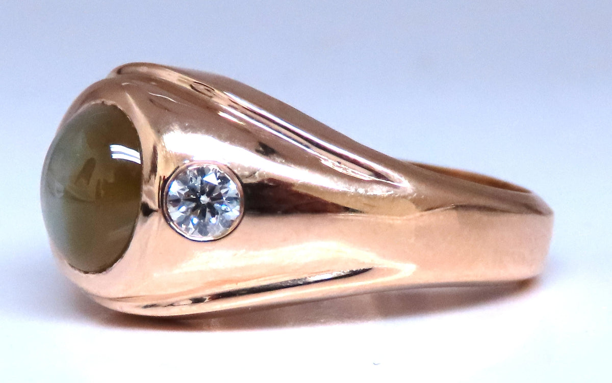 GIA Certified 3.15ct Natural Cats Eye Ring 14kt  Gold 12415 *v
