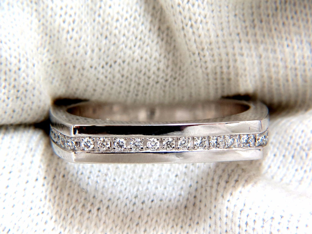 .25ct natural round cut diamonds unisex band platinum mod square form *v
