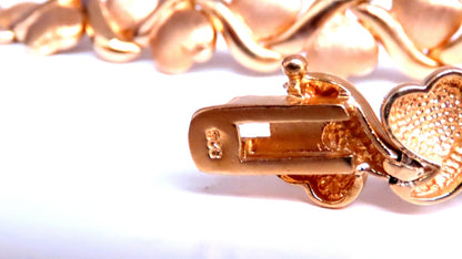 Sterling Silver Gold Plated Hearts X Bracelet 12454 *v