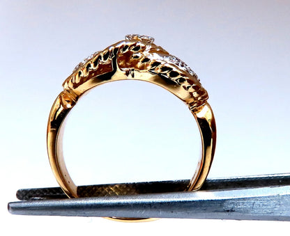 .20ct Natural Round Diamond Ring 14ktgold Bow Deco *v