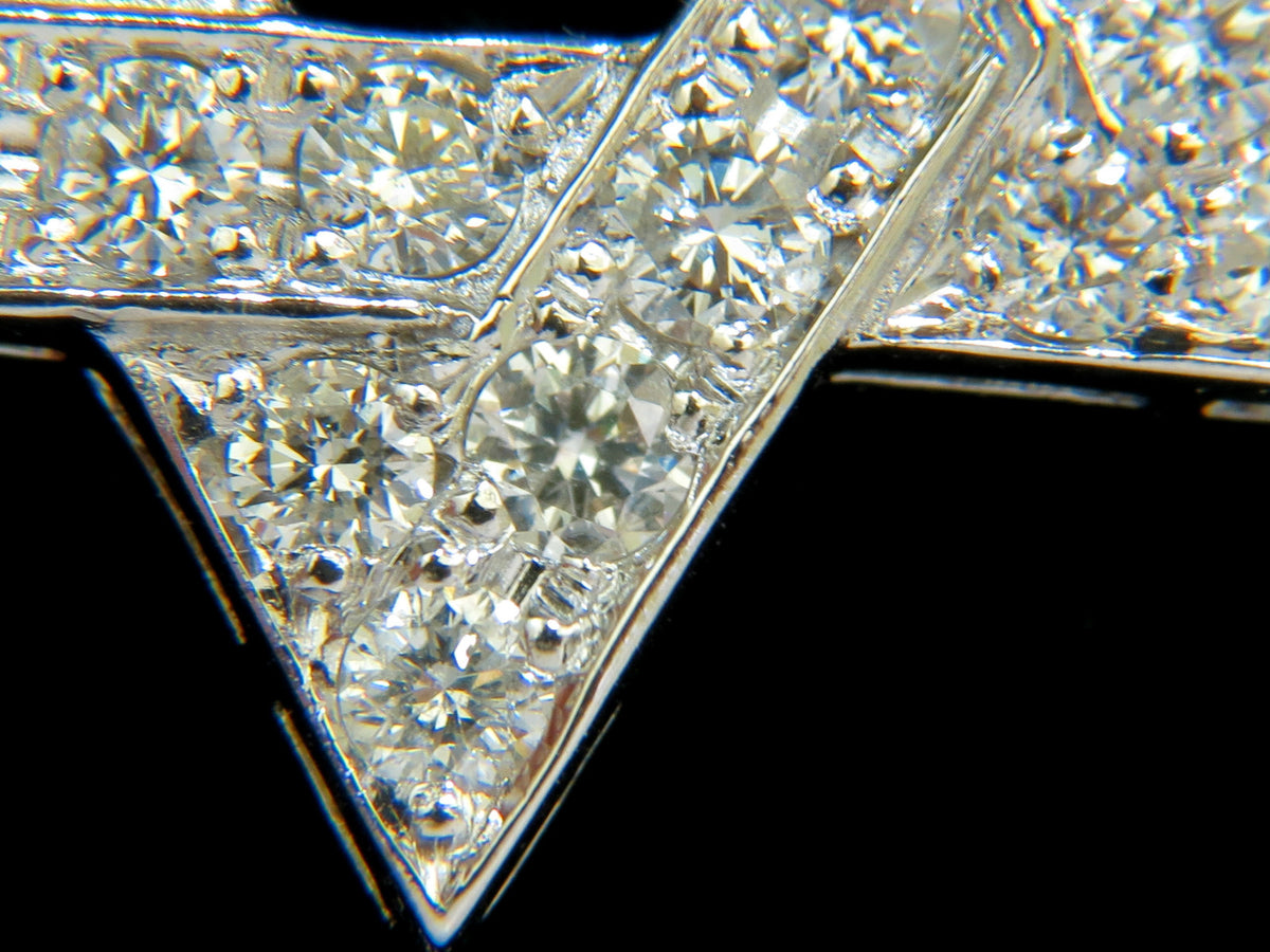 3.01CT ROUND DIAMOND STAR PENDANT BEAD SET 14KT G VS *v