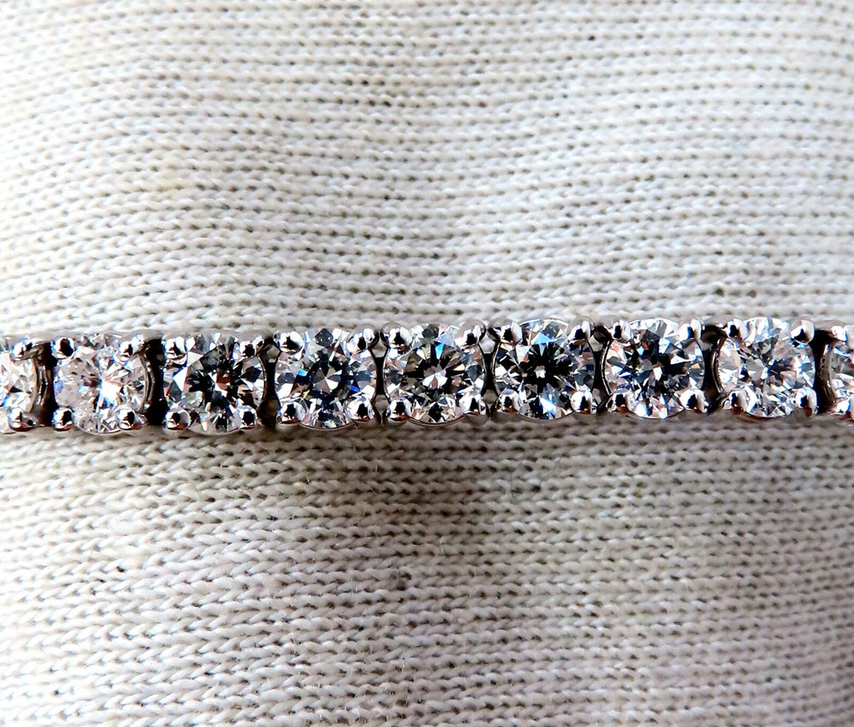 11.45ct Natural Diamonds Tennis Bracelet 14kt Gold Classic Riviera *v