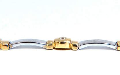 1.50 carat natural round diamond bezel flush set Diamond bracelet 14kt *v