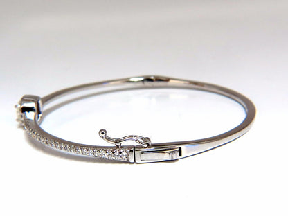 .95ct natural round diamond cluster halo bangle bracelet 14kt *v