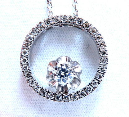 .59ct Natural Round Diamonds Circle Pendant Necklace 14kt *v