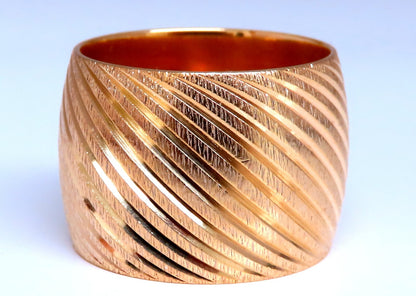 Wide Solid 16mm Band 14kt Gold Ring 9.5 *v