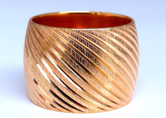 Wide Solid 16mm Band 14kt Gold Ring 9.5 *v