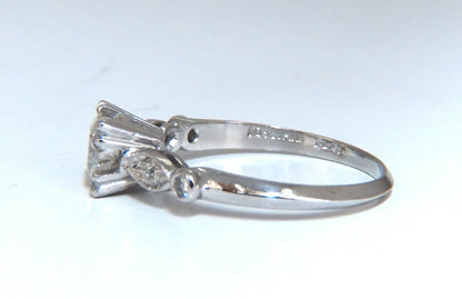 .76ct Natural Round Diamond Vintage Platinum Ring *v