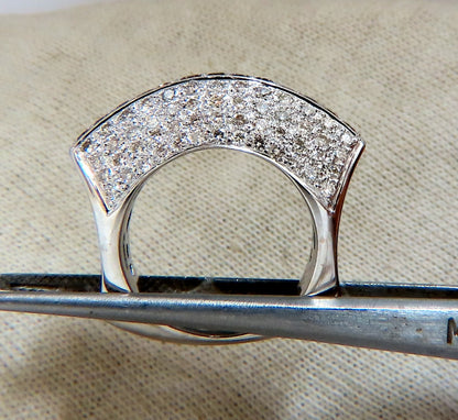 1.84ct natural fancy orange brown Arch dome mod edge deco ring 18kt *v