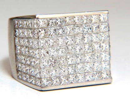 7.00ct Princess Cut Natural Diamonds Platinum Ring Heavyweight Prime *v
