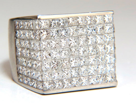 7.00ct Princess Cut Natural Diamonds Platinum Ring Heavyweight Prime *v
