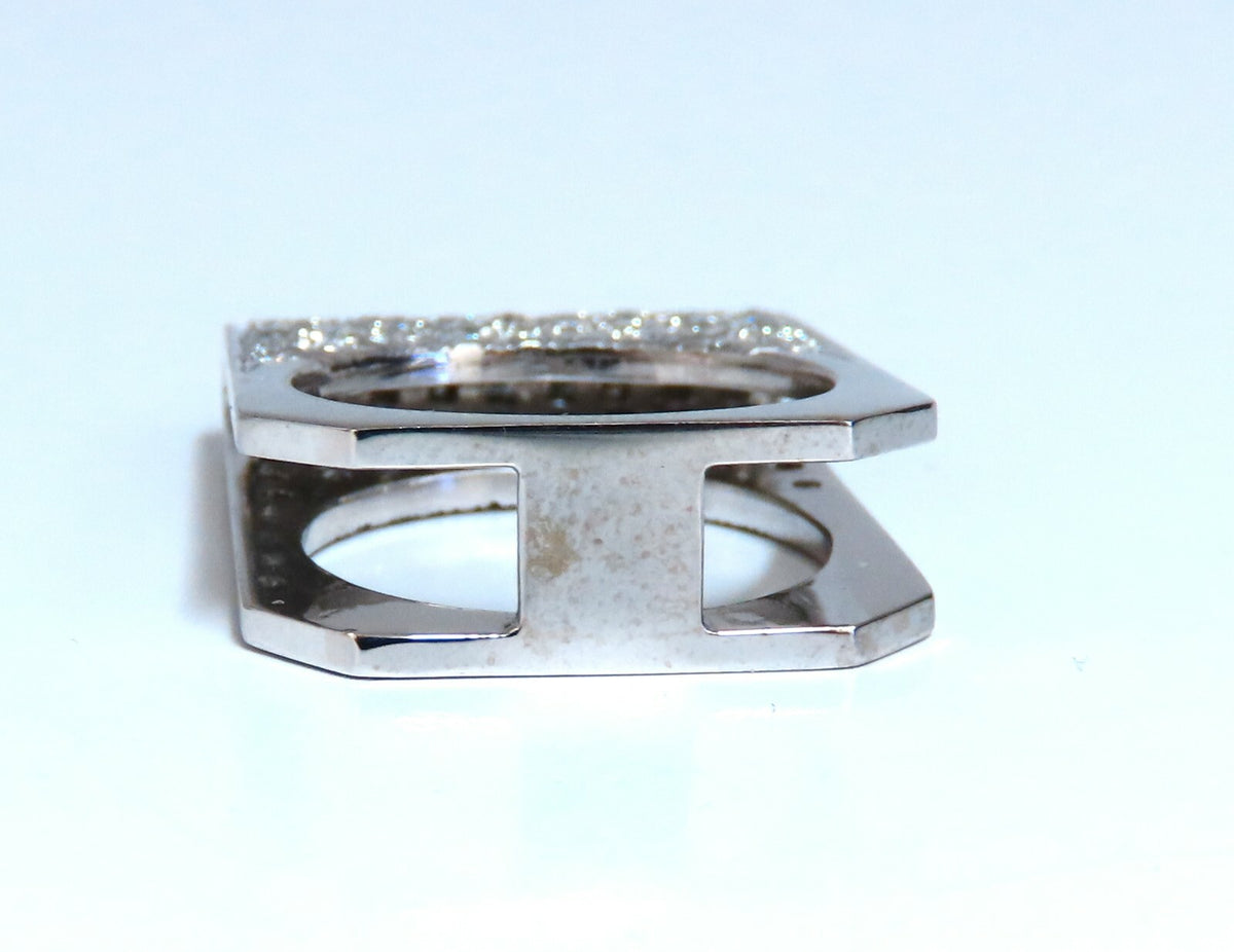 2.00ct Natural Round Diamonds Fold Over Ring Mod Deco 14kt *v