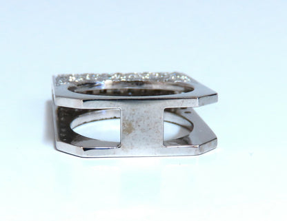 2.00ct Natural Round Diamonds Fold Over Ring Mod Deco 14kt *v
